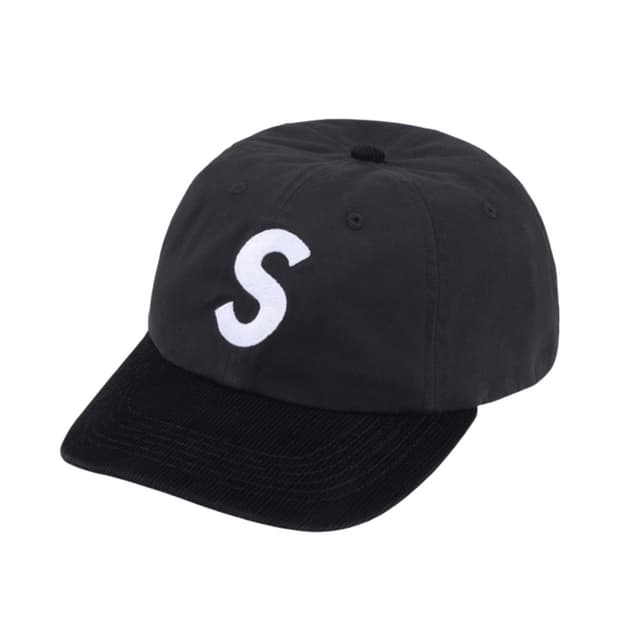 슈프림 S로고 6패널 볼캡 모자 24ss 투톤 블랙