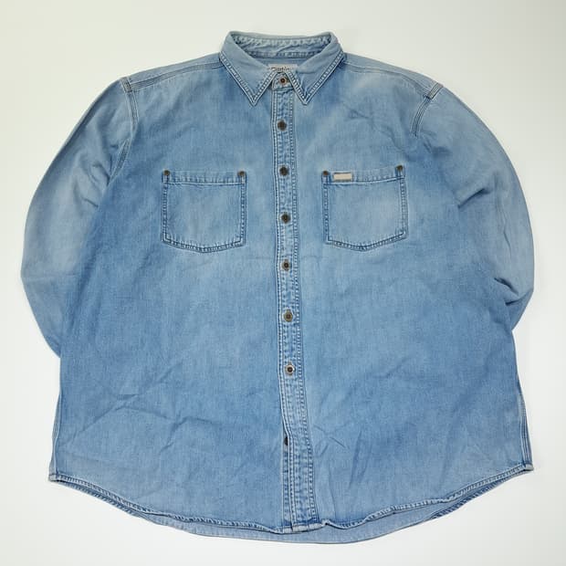 CL233 XL 칼하트 00s 스톤워시 연청 데님셔츠 남방