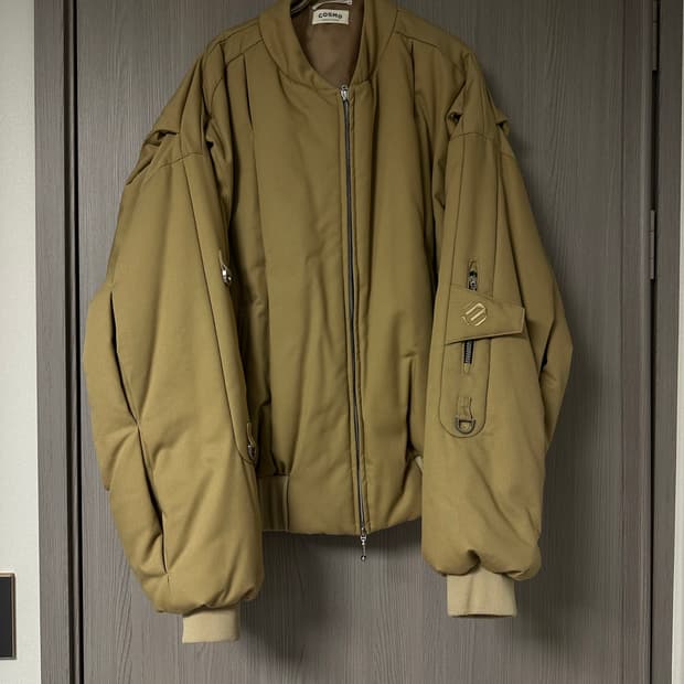 (1사이즈) 더블유워크샵 스트럭처 패디드 봄버 베이지 wworkshop