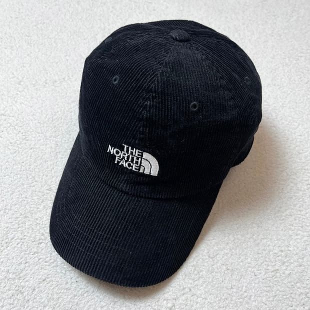노스페이스 코듀로이 블랙 볼캡 모자 Q1216
