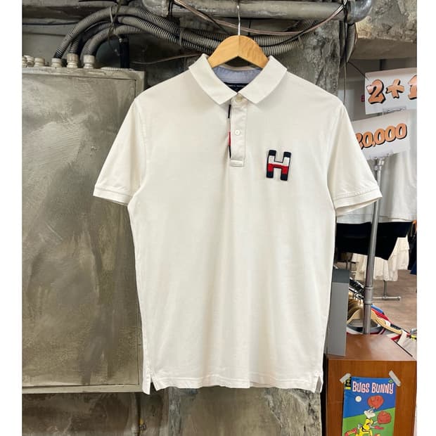 타미힐피거 반팔 카라티 화이트 L #csz4049