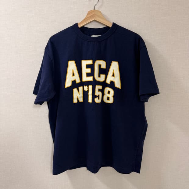 [S] 에이카화이트 빅로고 반팔티셔츠 네이비