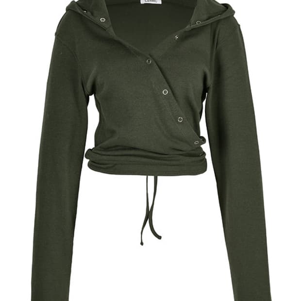 세릭 WRAP HOOD CARDIGAN 랩 후드 가디건 카키