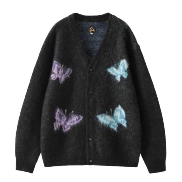 니들스 빠삐용 모헤어 가디건 s