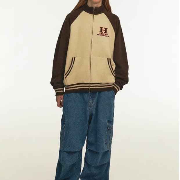 테켓 H Zip-Up Sweatshirt Beige L