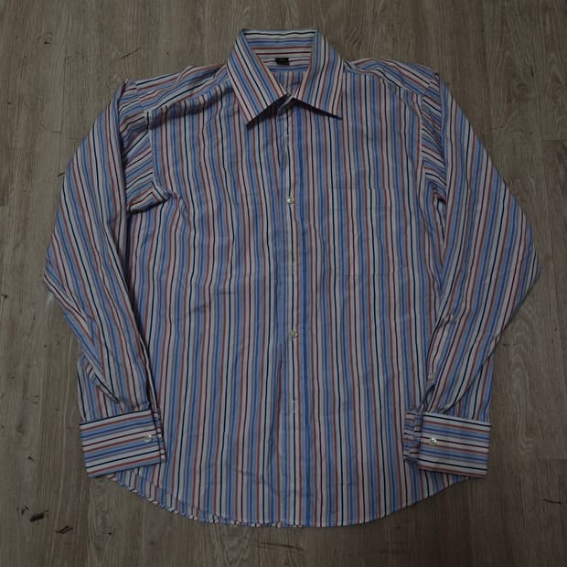 폴스미스 런던 버튼다운 스트라이프 긴팔 셔츠 L(100)