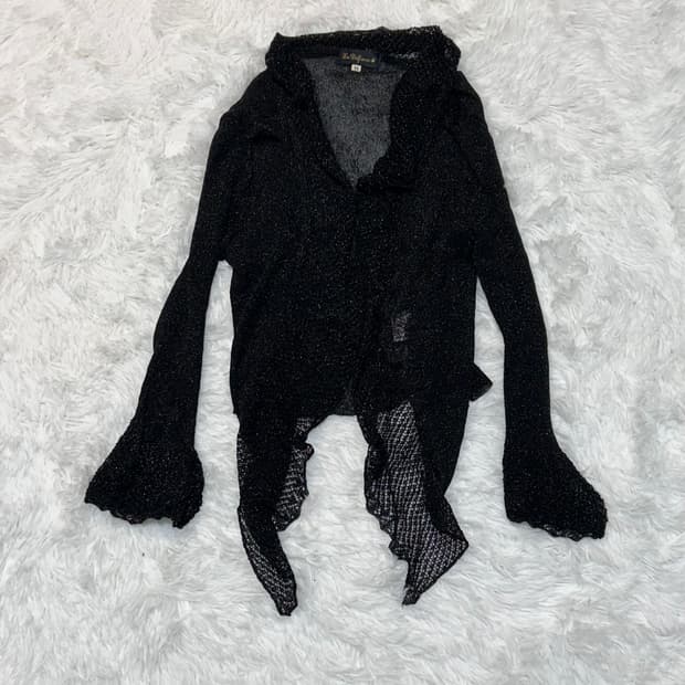 glitch lace detailed cardigan 