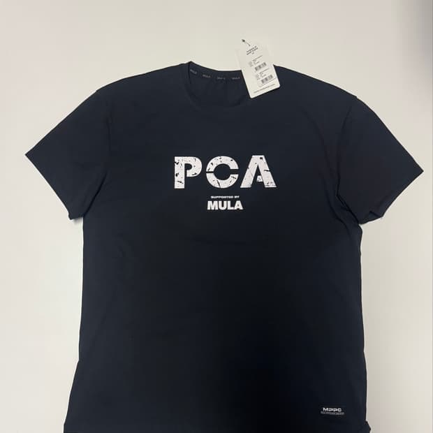 <새상품> 뮬라웨어 PCA 로고 반팔 티셔츠 3XL 블랙