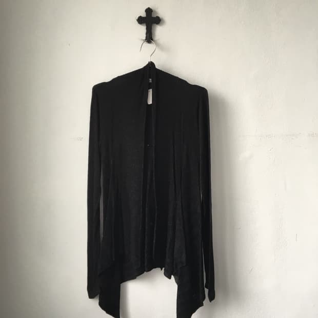 Unbalanced open cardigan