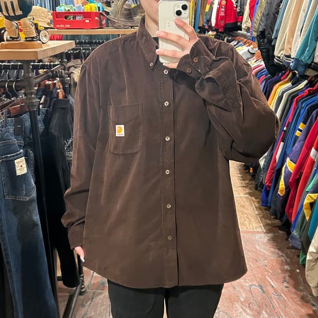 [HI] 칼하트 코듀로이 긴팔셔츠 딥브라운