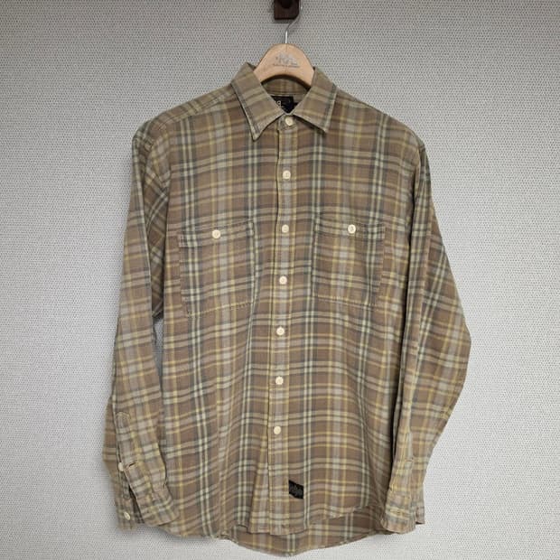 RRL 더블알엘 플란넬 체크 워크 셔츠 L