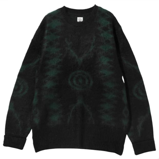 South2 West8 루즈핏 모헤어 니트 블랙