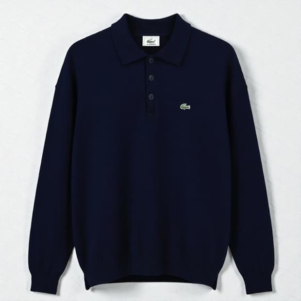 105)LACOSTE 라코스테 카라 니트 네이비