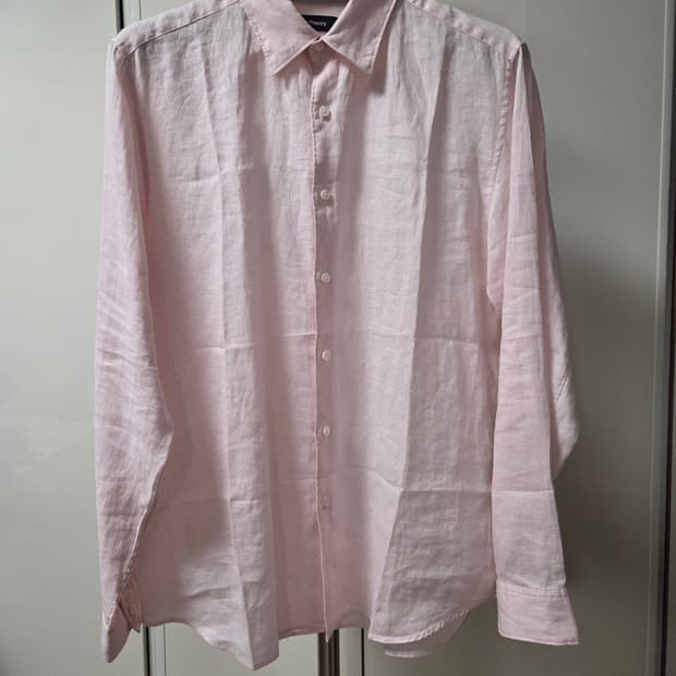 띠어리 Theory 어빙 린넨셔츠 페일 핑크