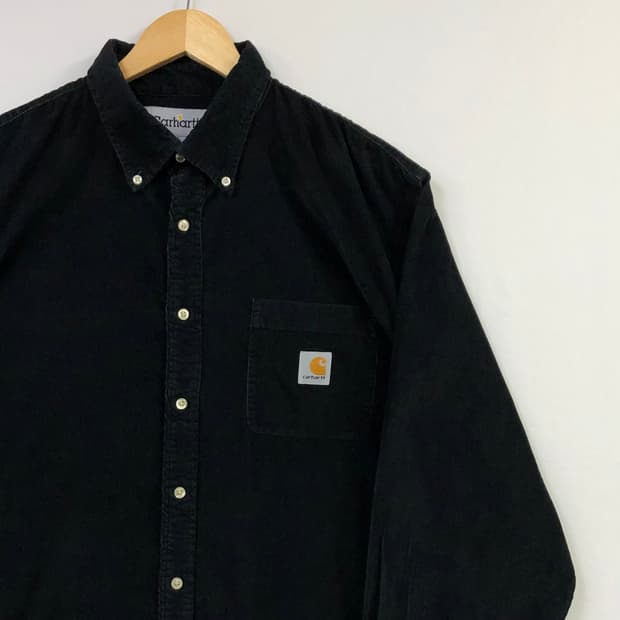 XL 칼하트 블랙 코듀로이 셔츠