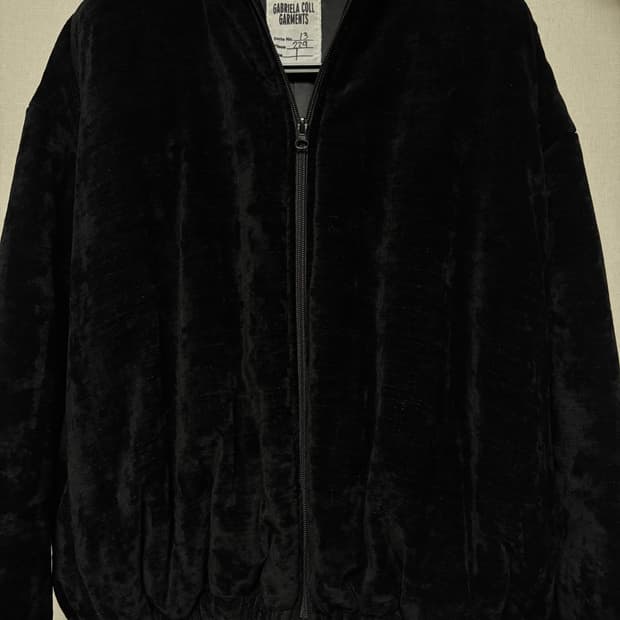 Cotton Velvet Puffer Hodded Jacket