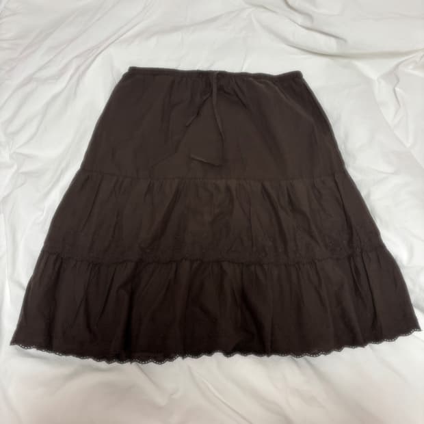 브랜디멜빌 미디 브라운 스커트 치마 레이스 빈티지 모리 페어리 치마