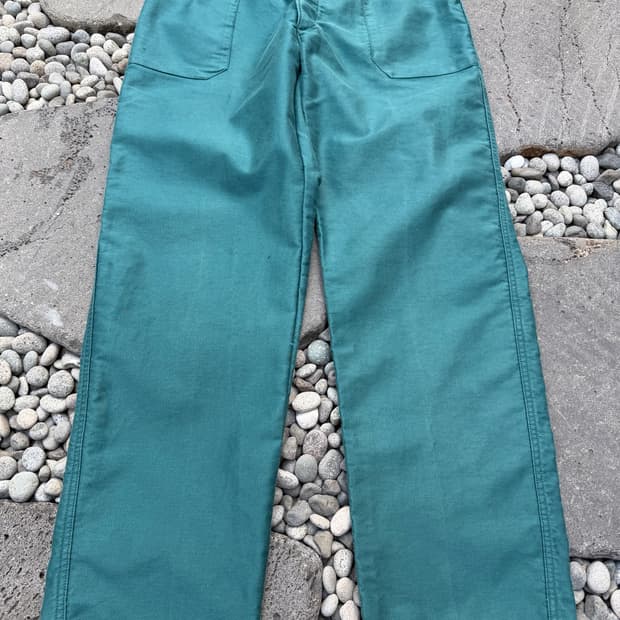 1980s FRENCH GREEN MOLESKIN 프렌치몰스킨워크팬츠