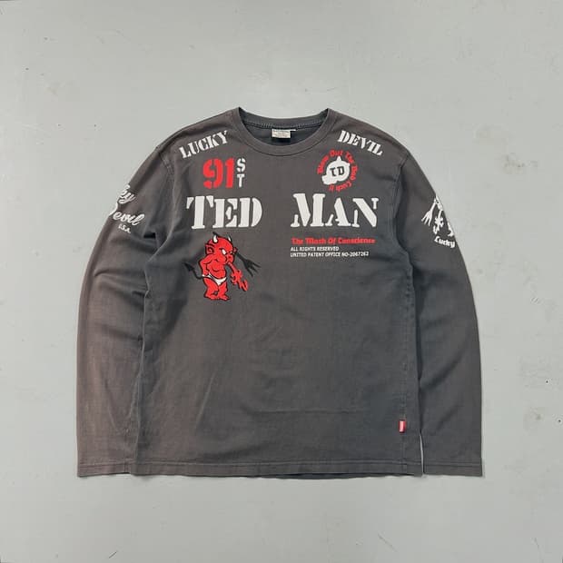 테드컴퍼니 프린팅 썬페이딩 롱슬리브 