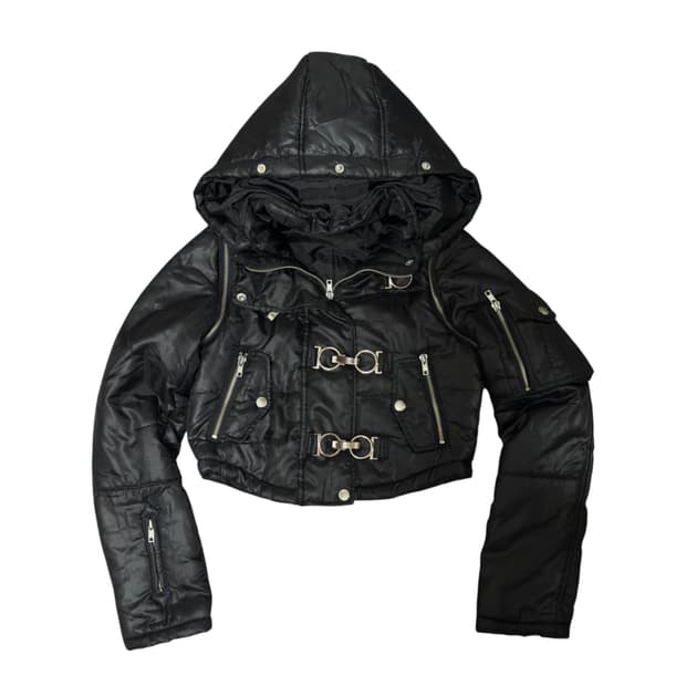 빈티지 크롭 패딩