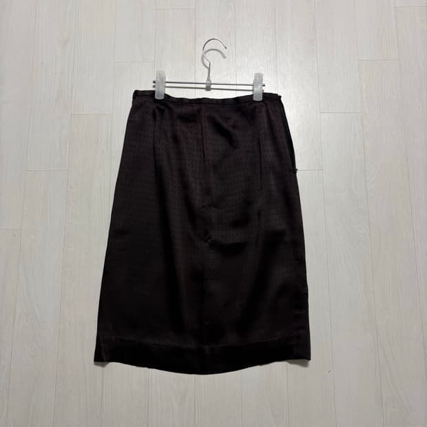 빈티지 브라운 미디 스커트