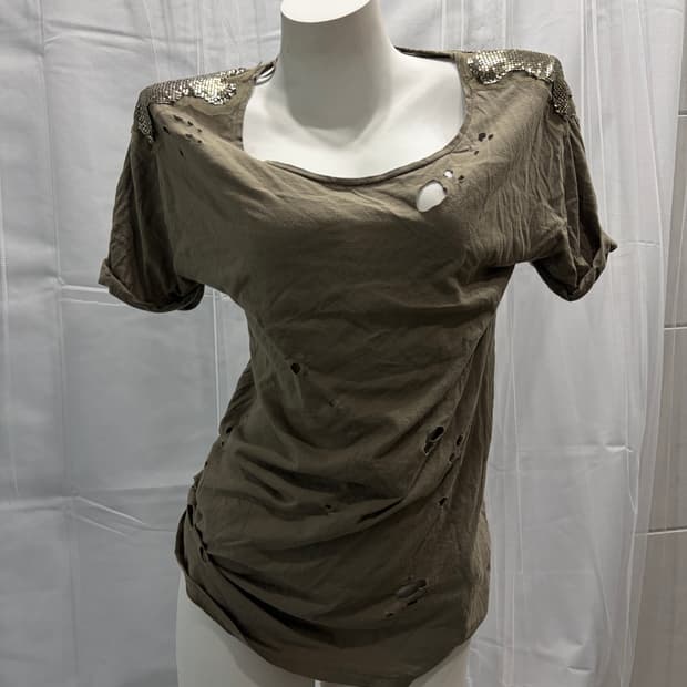 [Vintage ZARA] Metal Shoulder Distressed