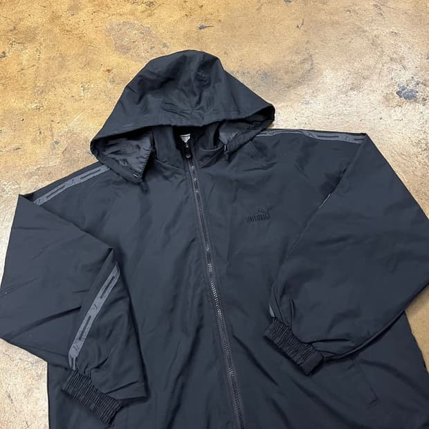 [정품/100] 푸마 블랙 후드 바람막이 자켓 b15