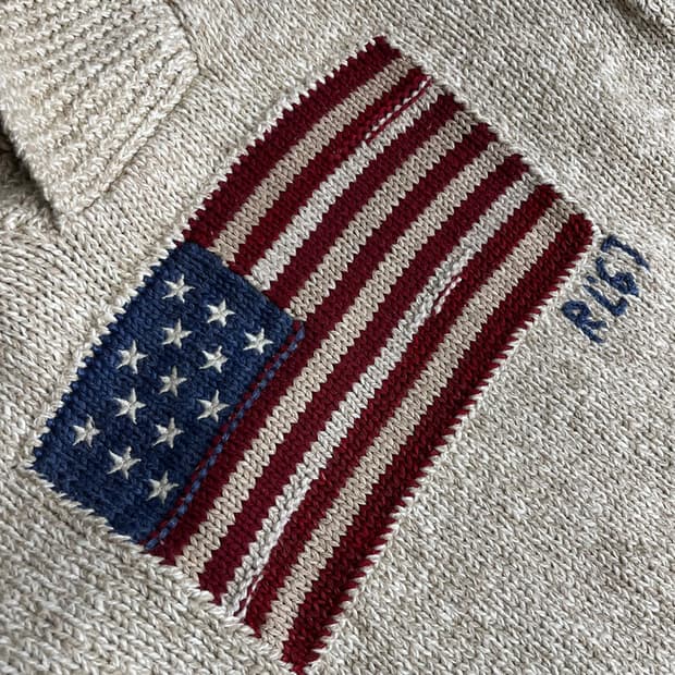 폴로 성조기 프리미엄 니트 S