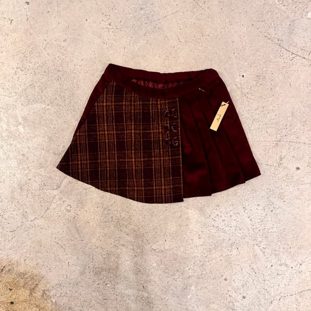 리본 포인트 랩 스커트 팬츠