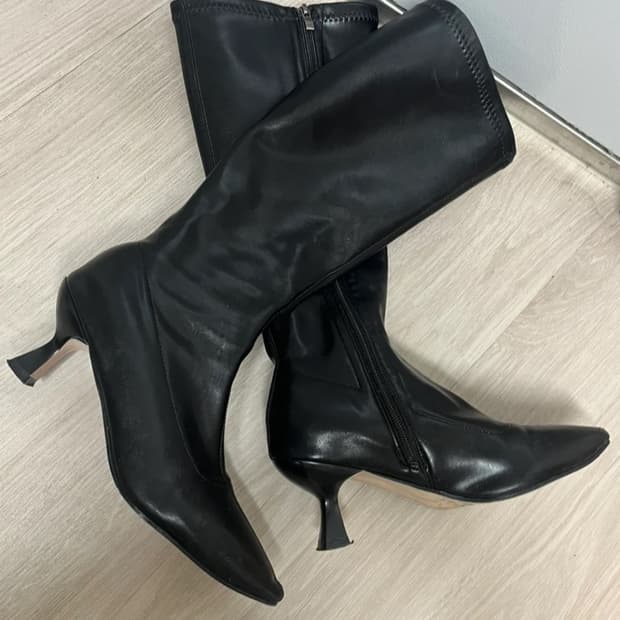 스틸레토 미들 부츠힐 키튼힐 225