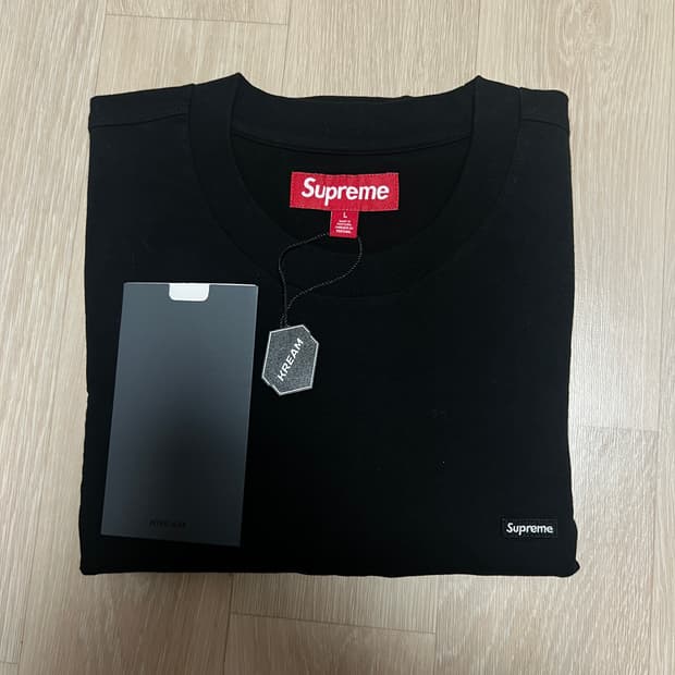 슈프림 스몰 박스 롱슬리브 티셔츠 블랙 L