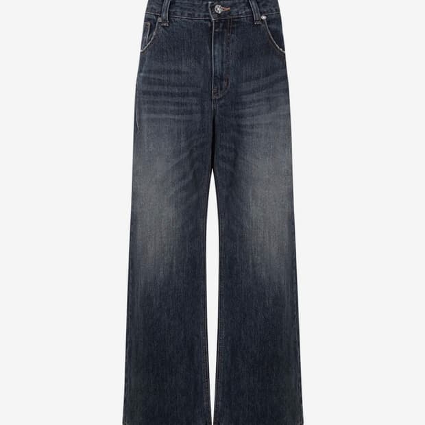 플리즈노팔로우 플노팔 25Damaged Washing Wide Denim