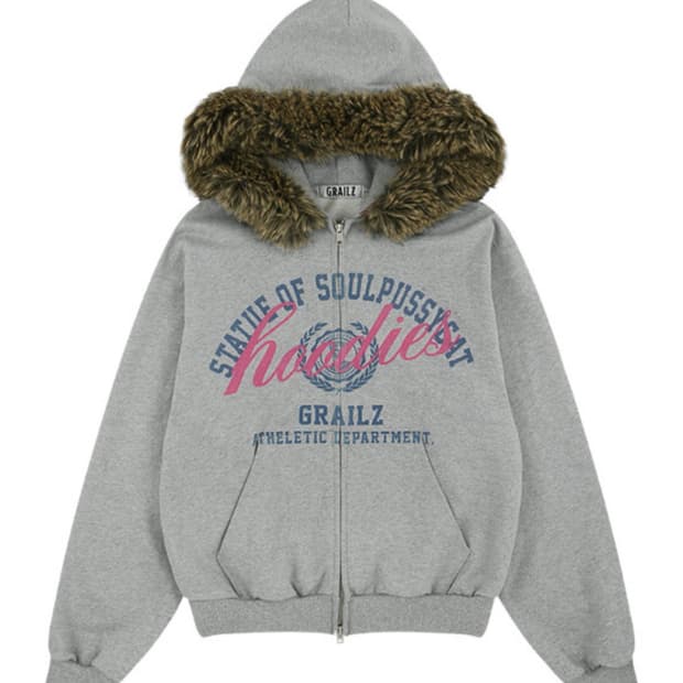 그레일즈 PARODY FUR ZIP HOODIE