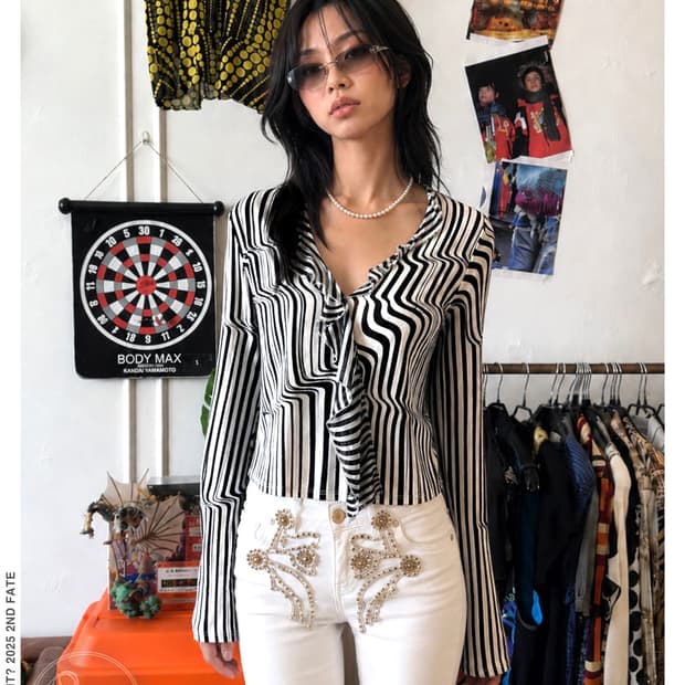 Gianfranco Ferre 03fw Optical Zebra Top