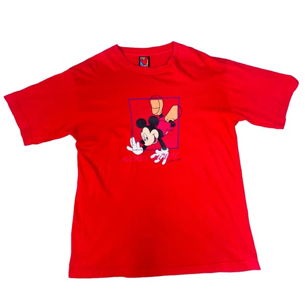 빈티지 00s 미키마우스 MICKEY MOUSE 레드 M