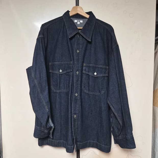 유니클로 U 데님 셔츠 XL