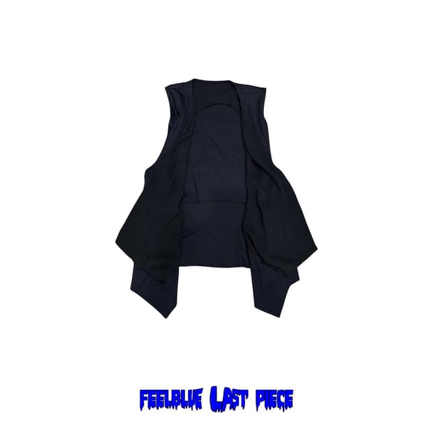 Draped Asymmetrical Layered Vest