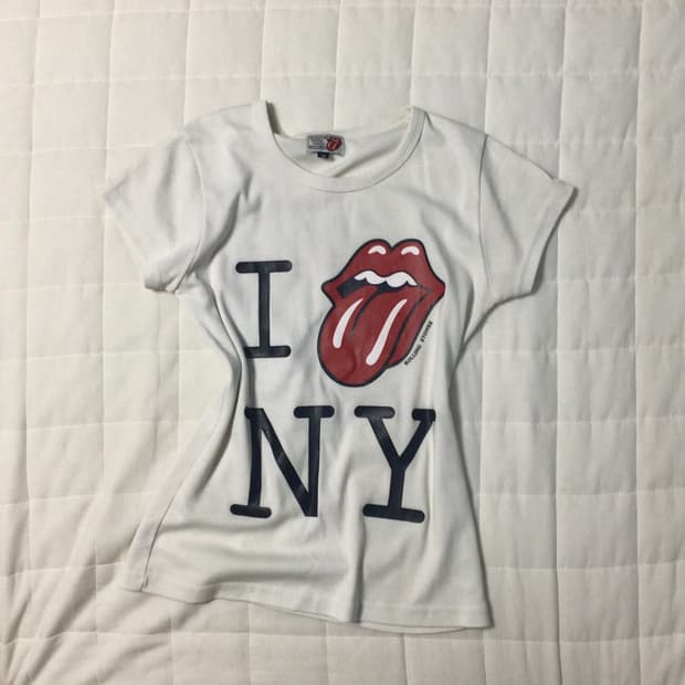 slim 00s vintage rolling stones band tee
