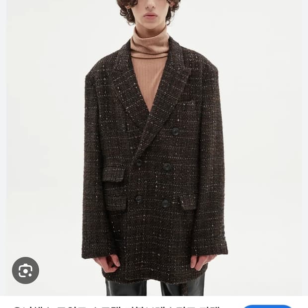 앤더슨벨 더블 브레스티드 트위드 자켓 m