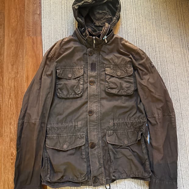 00s 아르마니 진스 밀리터리 필드 자켓