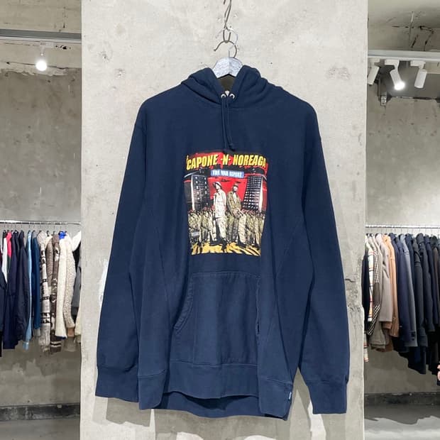 슈프림 16S/S 딥 네이비 카포네 워 리포트 후디