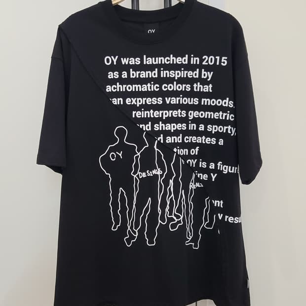 OY 오와이 블랙 프린팅 반팔 티셔츠 1사이즈 택달린 새제품