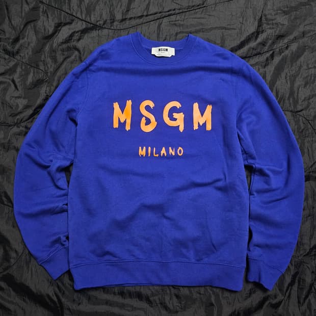 MSGM 블루 맨투맨 M