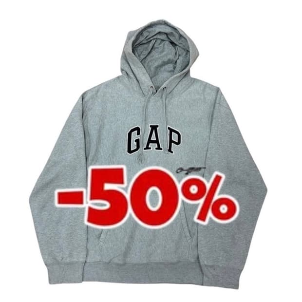 갭 회색 후드티 L