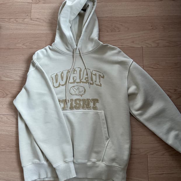 와릿이즌 what is isnt 베이지 후드티