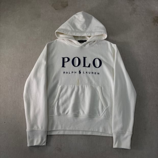 95 폴로랄프로렌 화이트 더블포니 후드티