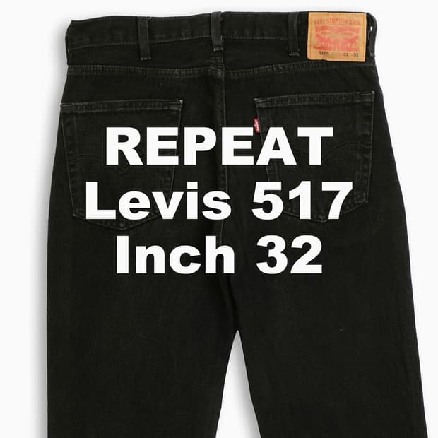 빈티지 리바이스 517 흑청 블랙진 32 인치 LV5173381
