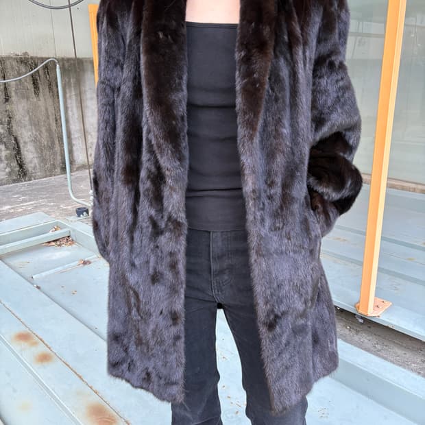 리얼 밍크 퍼 자켓 코트