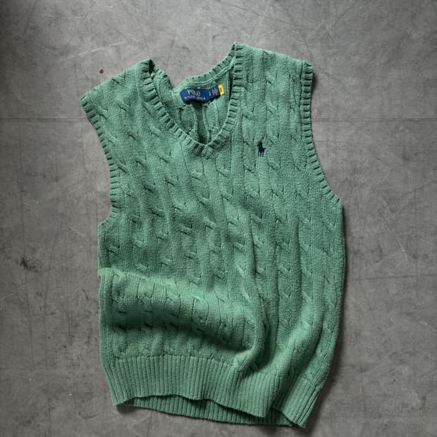 Polo 폴로 랄프로렌 신형라벨 민트컬러 니트 베스트