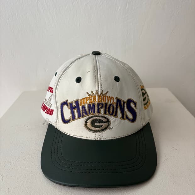 90's NFL Green Bay Pakers Leather cap